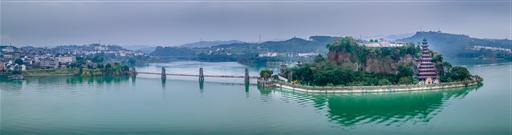 忠县石宝寨景区全景